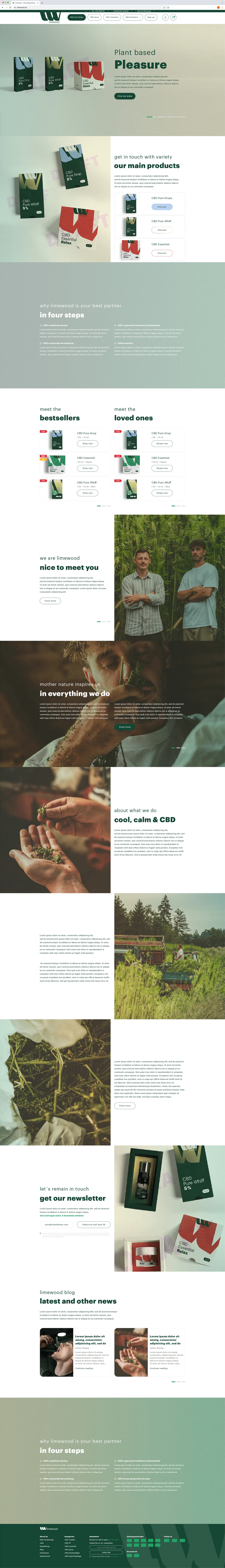 Screenshot neues Webdesign des limewood Online-Shops